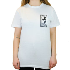 Raga Rockers - t-shirt RR logo hvit