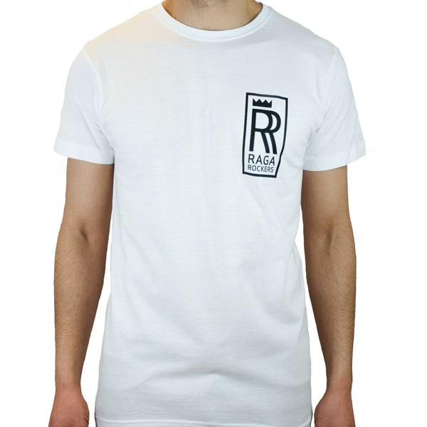 Raga Rockers - t-shirt RR logo hvit
