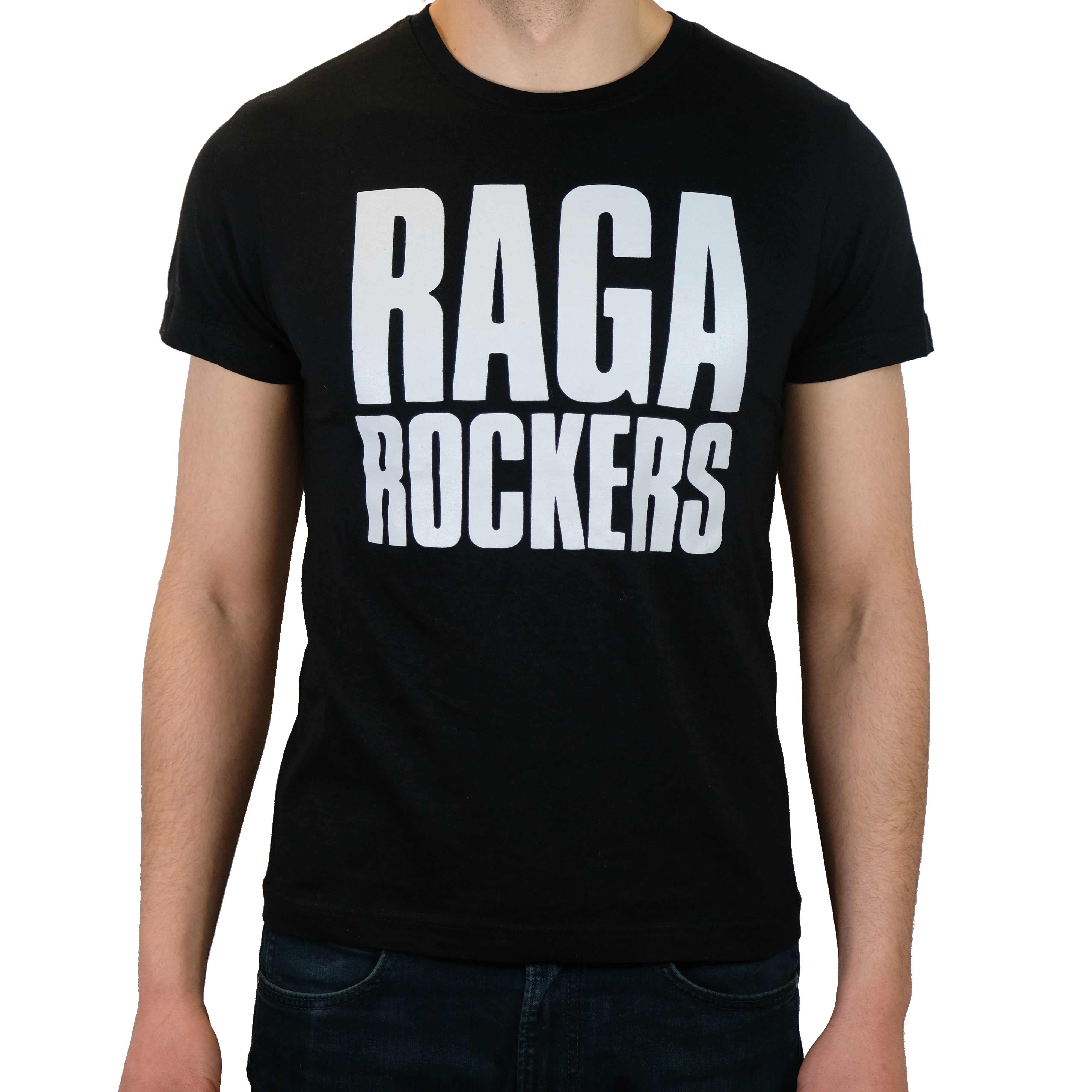 Raga Rockers - t-shirt - Hvit Logo (barn)