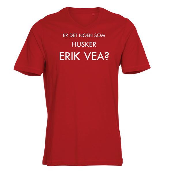 Di derre - V-hals - t-skjorte - Rød- Er det noen som husker Erik Vea? (limited)