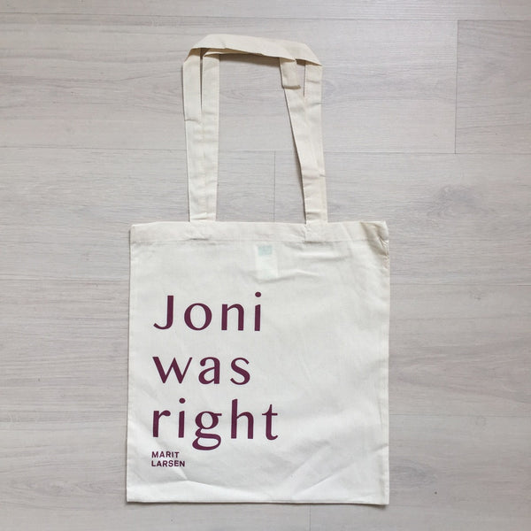 Marit Larsen: Tote bag - JONI WAS RIGHT / ML